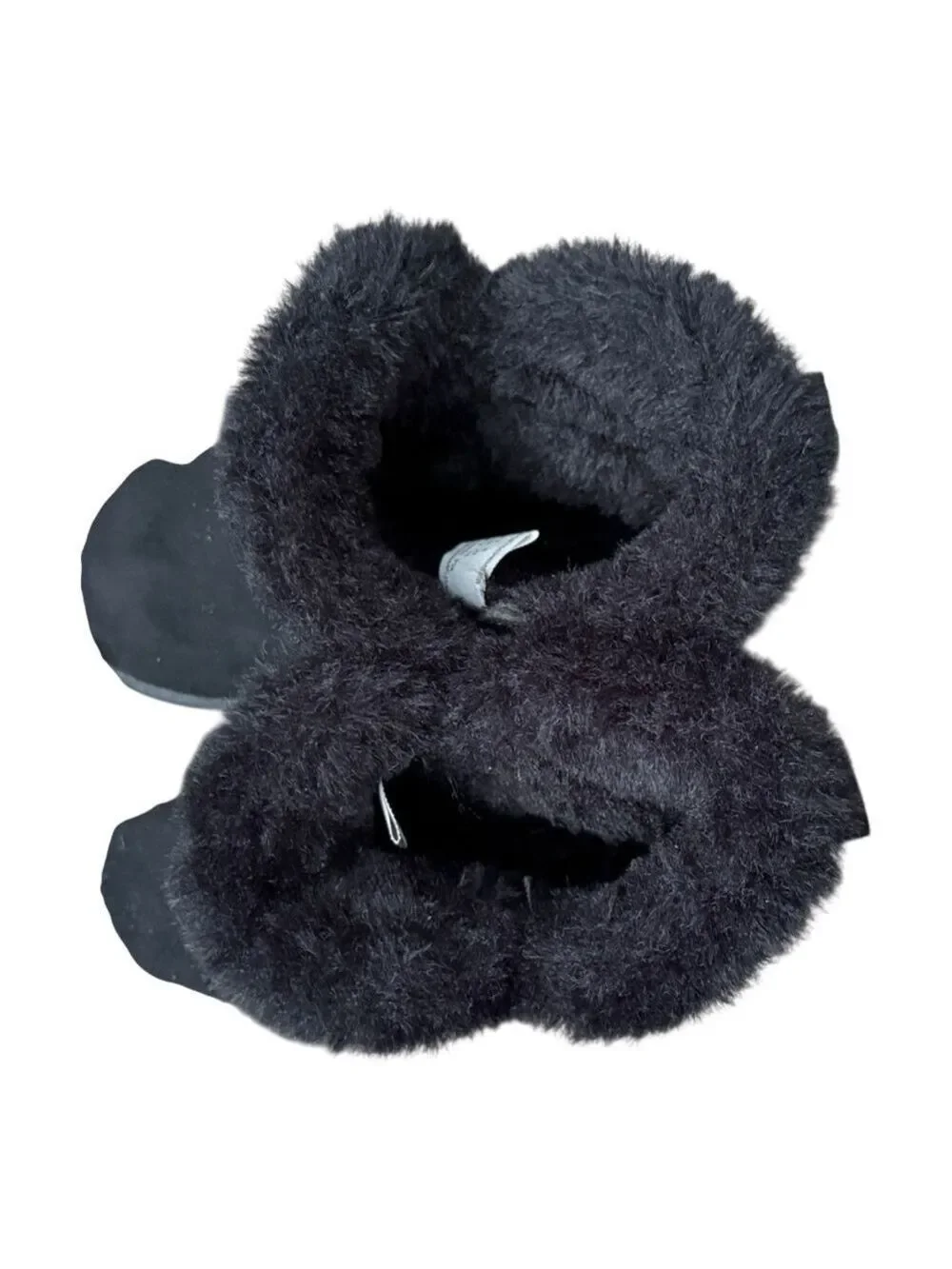 Toddler Girl’s Size 6 Black Faux Fur Bow Winter Boots